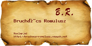 Bruchács Romulusz névjegykártya
